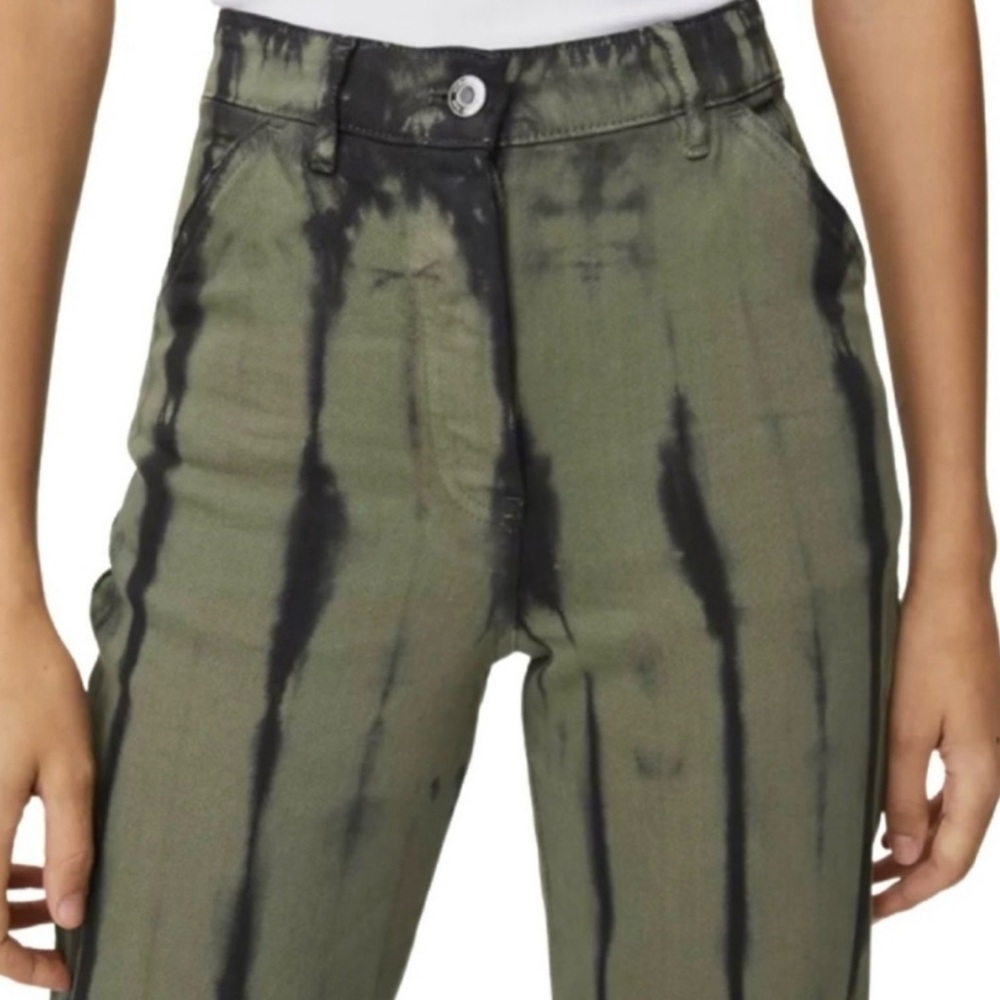 Stylish Green and Black Tie-Dye Women Jeans - Picture 3 of 15